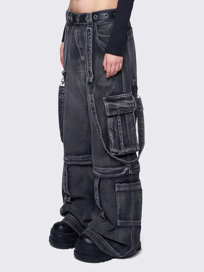 Trek Grey Cargo Jeans Women Minga London Bottoms