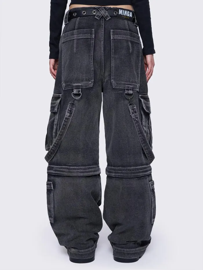 Trek Grey Cargo Jeans Women Minga London Bottoms