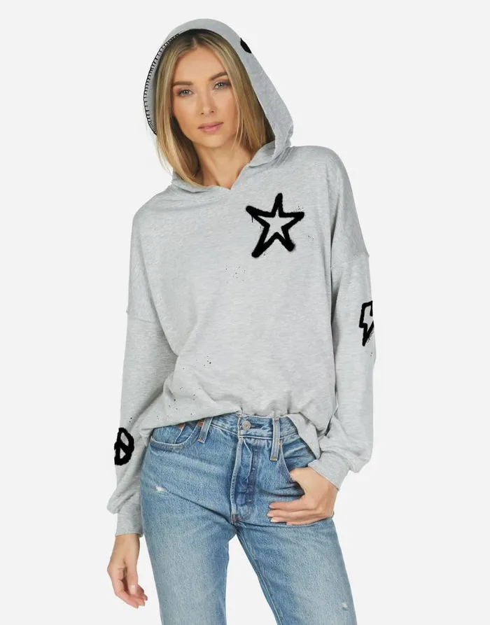 Trina Airbrush Elements Heather Grey Women Lauren Moshi Hoodies