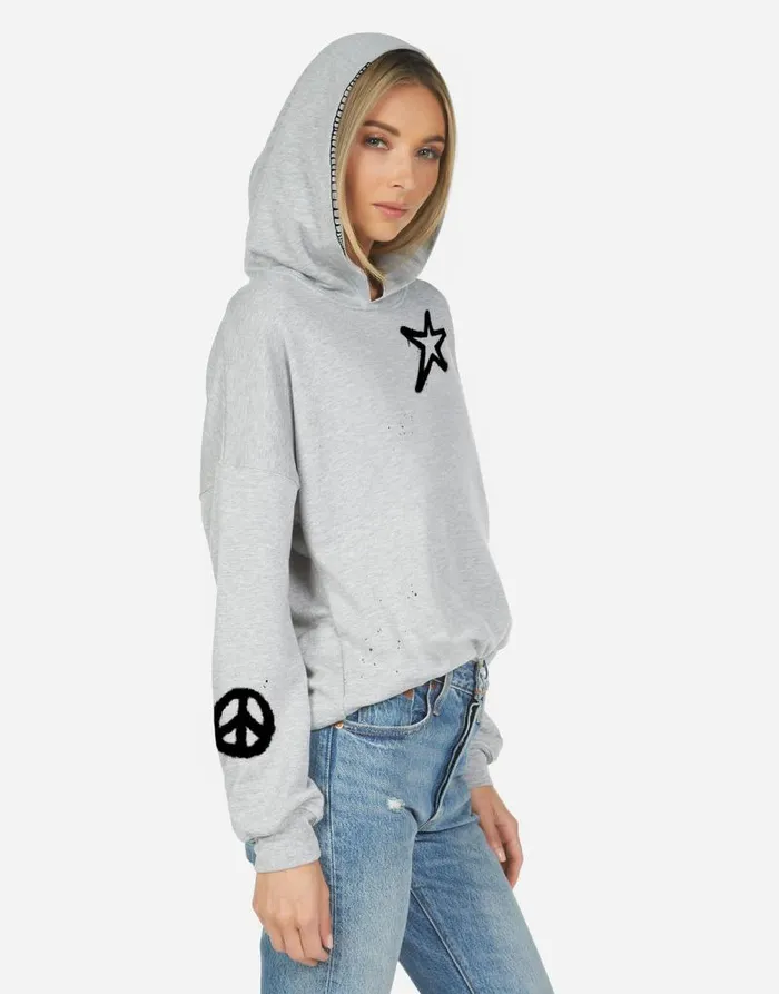Trina Airbrush Elements Heather Grey Women Lauren Moshi Hoodies