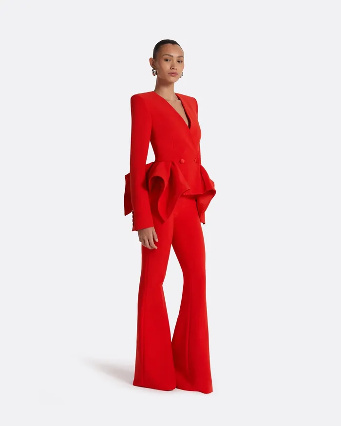 Trousers Halluana Scarlet Red Trousers Scarlet Red 8211 Safiyaa Women