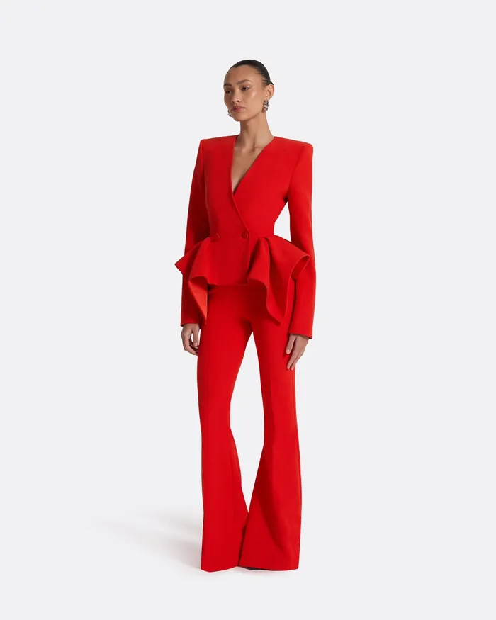 Trousers Halluana Scarlet Red Trousers Scarlet Red 8211 Safiyaa Women