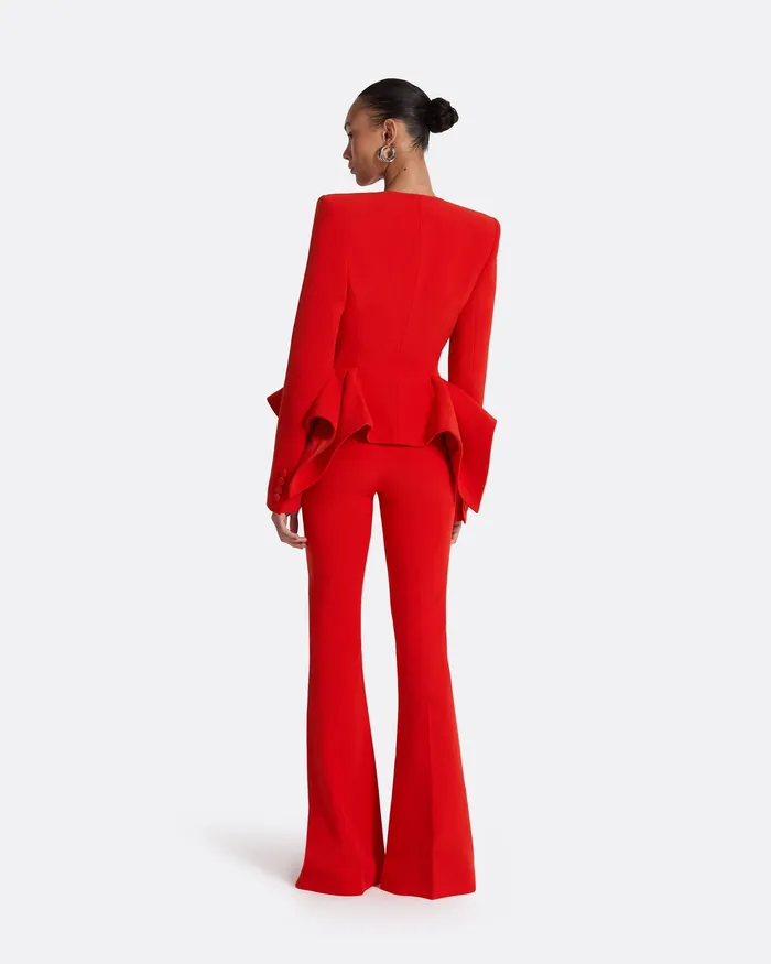 Trousers Halluana Scarlet Red Trousers Scarlet Red 8211 Safiyaa Women
