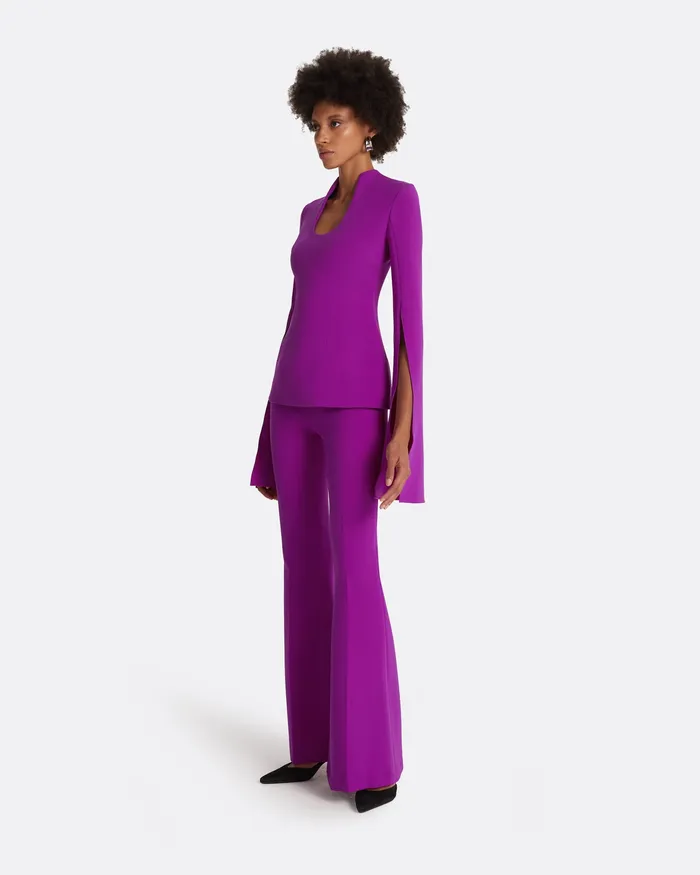 Trousers Safiyaa Women Halluana Magenta Trousers Magenta