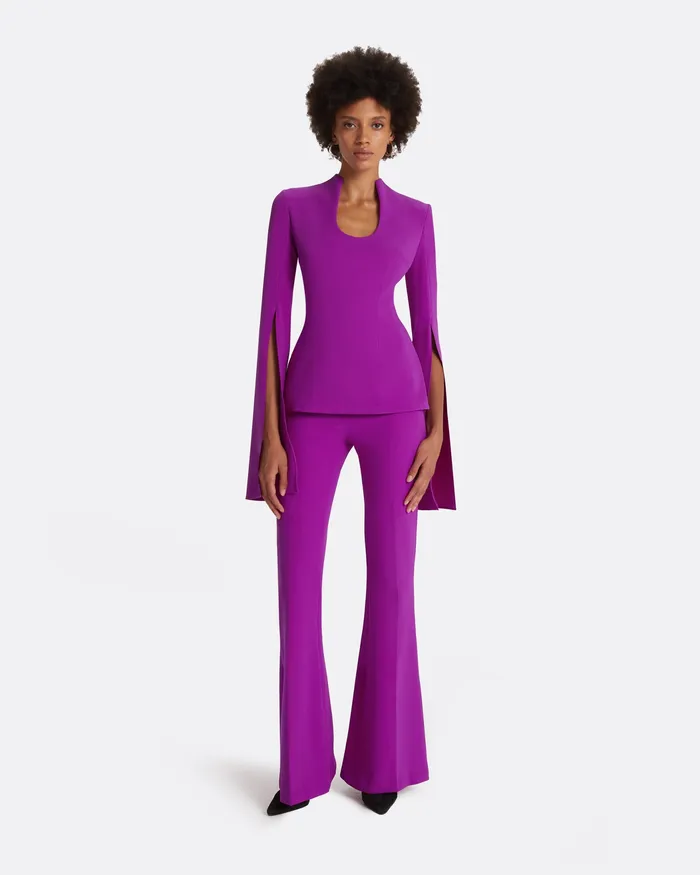 Trousers Safiyaa Women Halluana Magenta Trousers Magenta