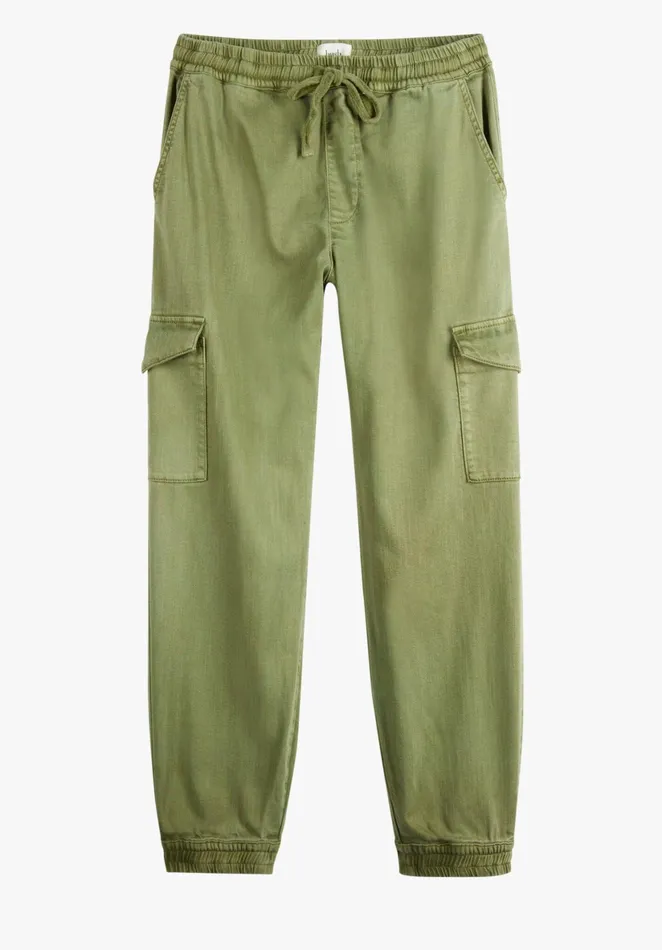 Trousers Women Hush Washed Cargo Trousers Light Khaki