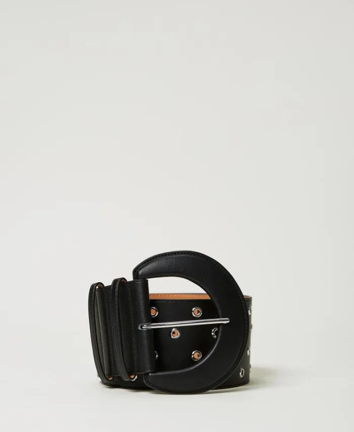 Twinset Belts High Waist Belt With Eyelets Black 8211 Accessories