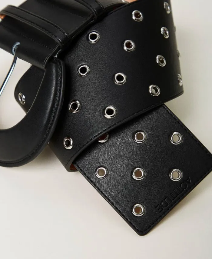 Twinset Belts High Waist Belt With Eyelets Black 8211 Accessories