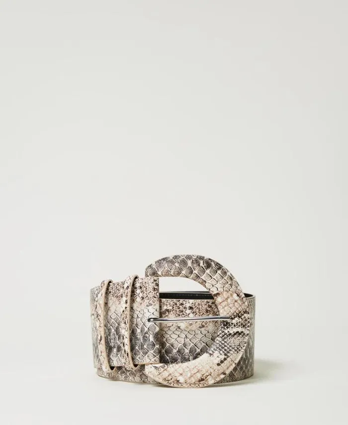 Twinset Belts Snake Print High Waist Belt Soft Snake Print 8211 Accessories