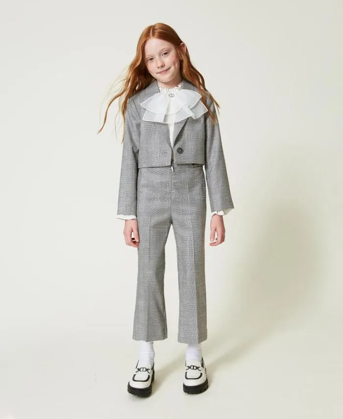Twinset Blouses And Shirts Crpe De Chine Blouse With Jabot Off White 8211 Girl