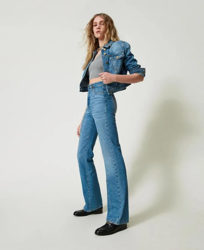 Twinset Jeans Fivepocket Flared Jeans Denim 8211 Clothing