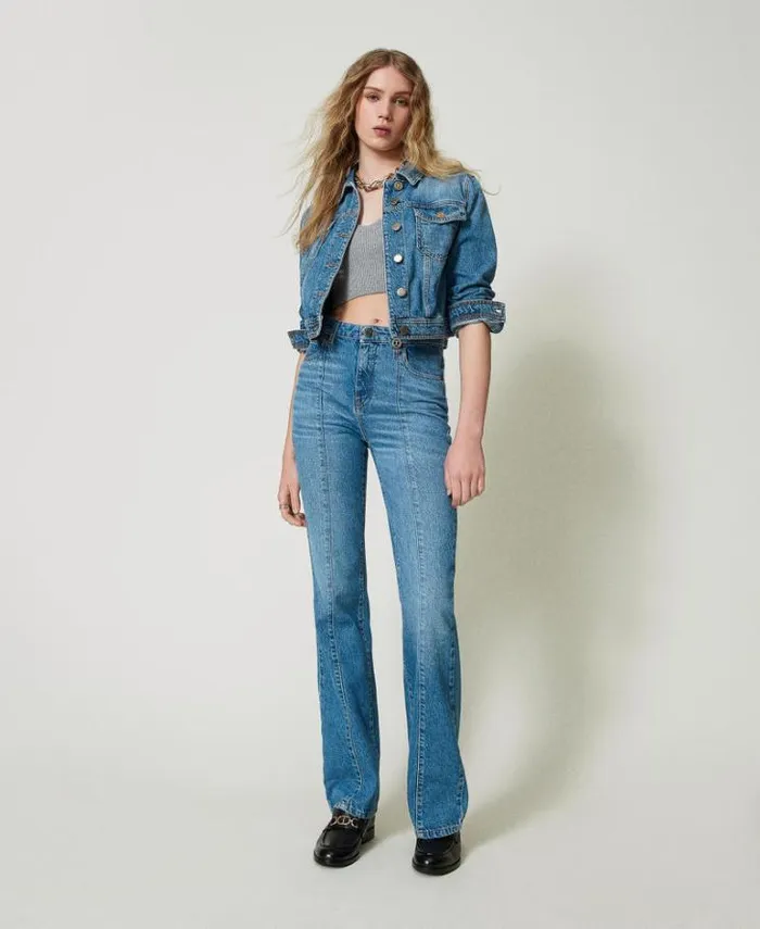 Twinset Jeans Fivepocket Flared Jeans Denim 8211 Clothing