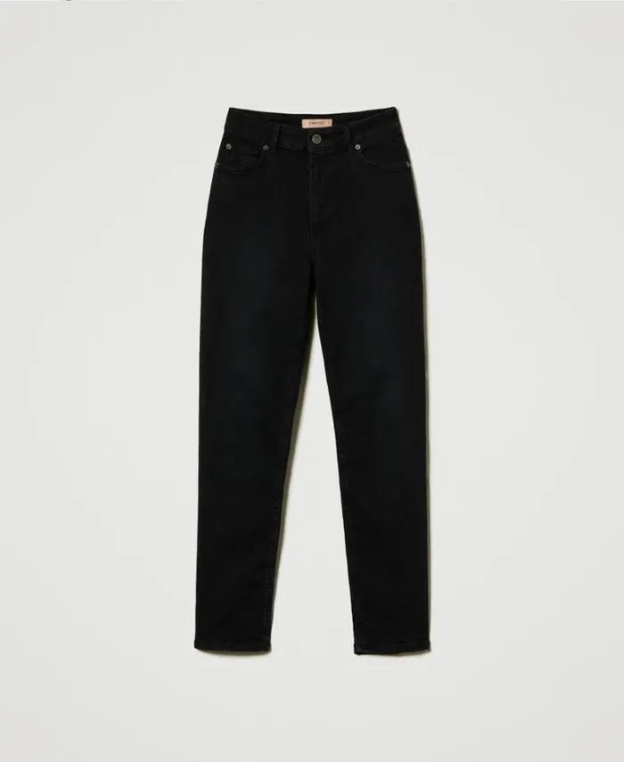 Twinset Jeans Slim Fit Jeans With Five Pockets Black Denim 8211 Clothing