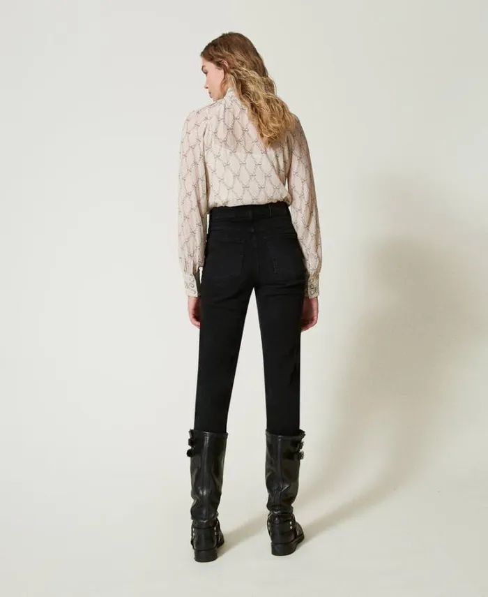 Twinset Jeans Slim Fit Jeans With Five Pockets Black Denim 8211 Clothing