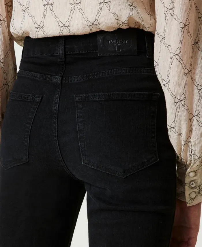 Twinset Jeans Slim Fit Jeans With Five Pockets Black Denim 8211 Clothing