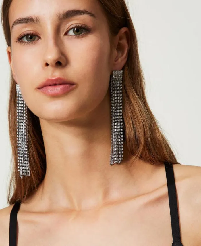 Twinset Jewellery Earrings With Rhinestone Fringes Crystal 8211 Accessories