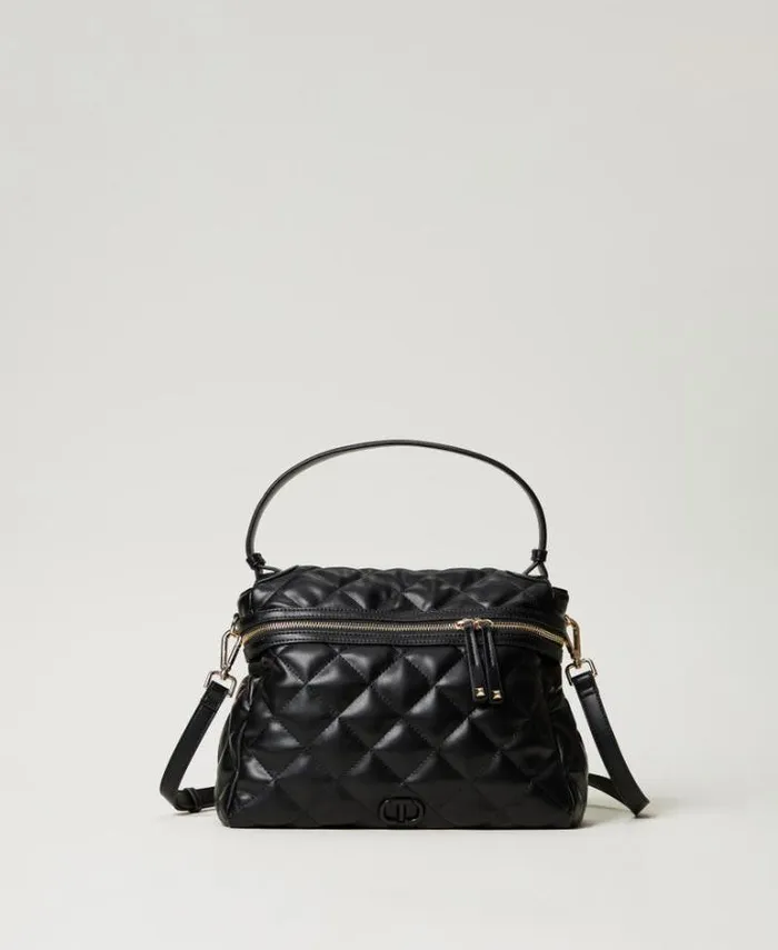 Twinset Shoulder Bags Ccile Large Quilted Top Handle Bag Black 8211 Bags