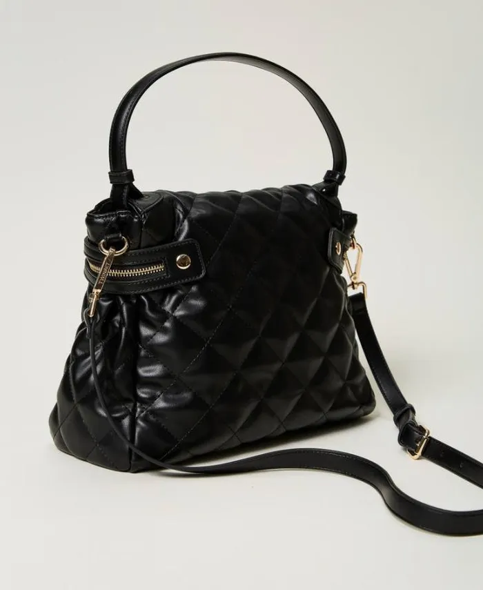 Twinset Shoulder Bags Ccile Large Quilted Top Handle Bag Black 8211 Bags