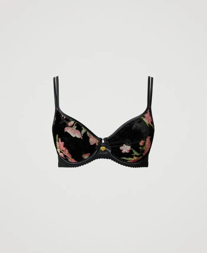 Twinset Underwear And Nightwear Dvor Velvet Underwired Bra Multicolour Blooming 8211 Clothing