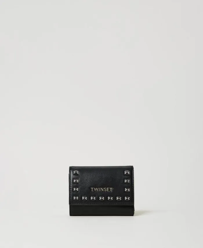 Twinset Wallets And Keyrings Wallet With Flap And Studs Black 8211 Accessories