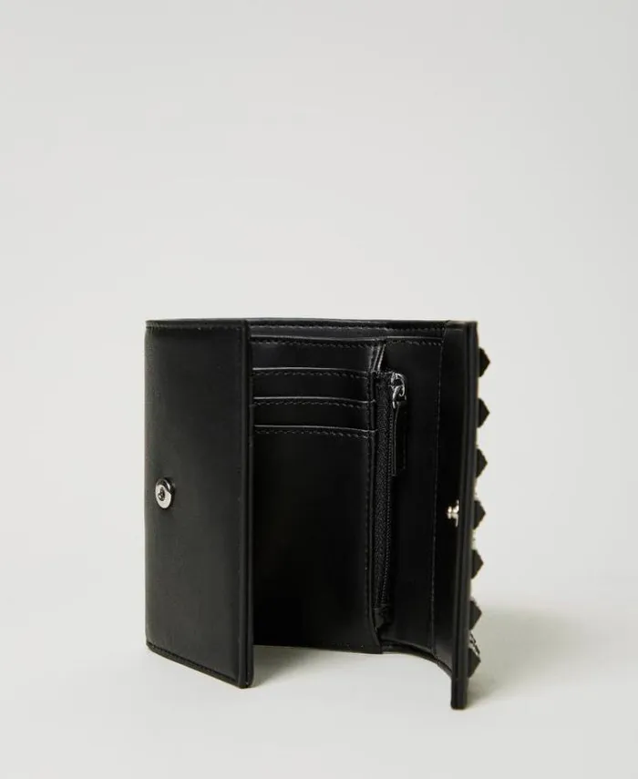 Twinset Wallets And Keyrings Wallet With Flap And Studs Black 8211 Accessories
