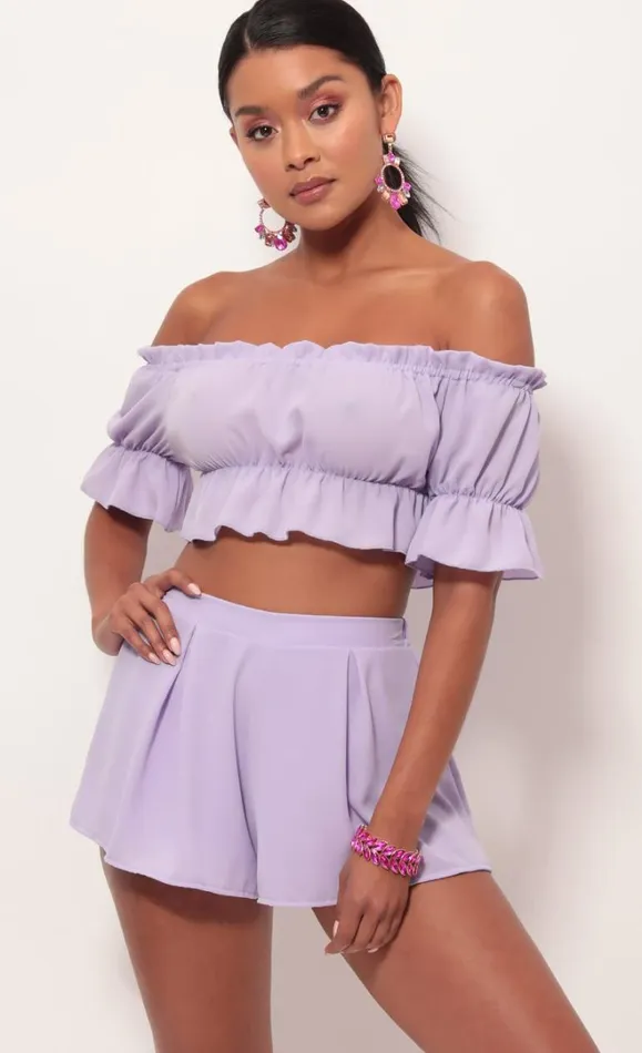 Two Piece Set Lavender Women LUCY IN THE SKY Shorts