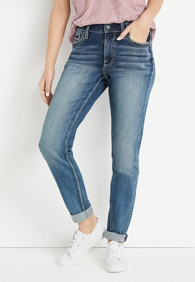 Vigoss Medium Rolled Hem Boyfriend Jean Women Maurices Jeans