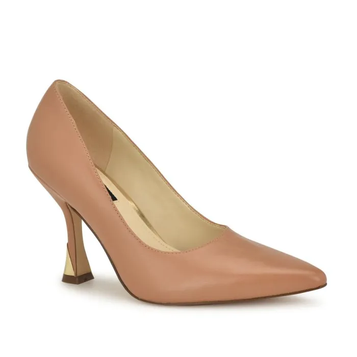 Vylot Pointy Toe Pumps Natural Leather Women Nine West Heels Vylot Pointy Toe Pumps Natural Leather Women Nine West Heels