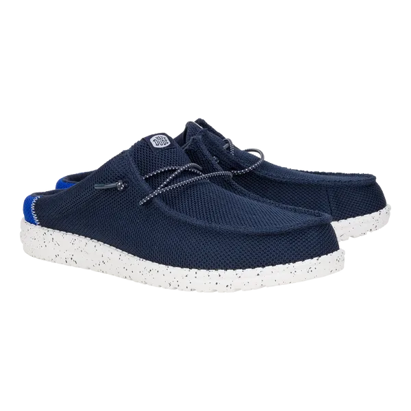 Wally Slip Varsity Navy Apparel Mules heydude
