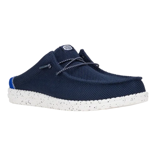 Wally Slip Varsity Navy Apparel Mules heydude