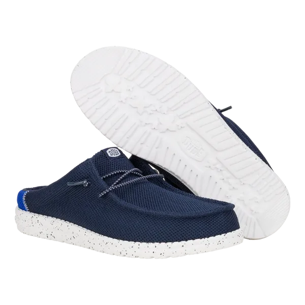Wally Slip Varsity Navy Apparel Mules heydude