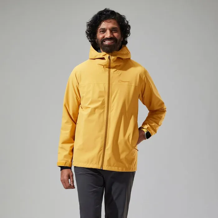 Waterproof Men Berghaus Arnaby Hooded Waterproof Jacket 8211 Yellow