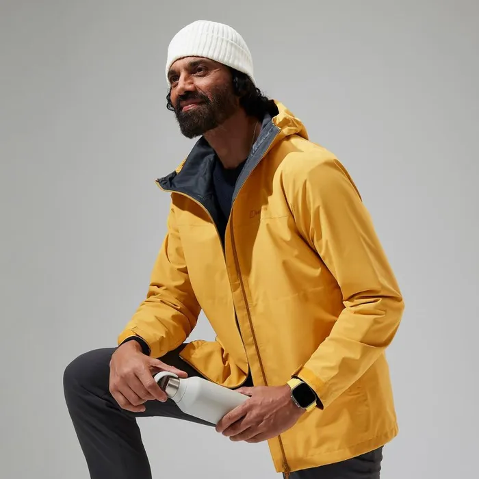 Waterproof Men Berghaus Arnaby Hooded Waterproof Jacket 8211 Yellow