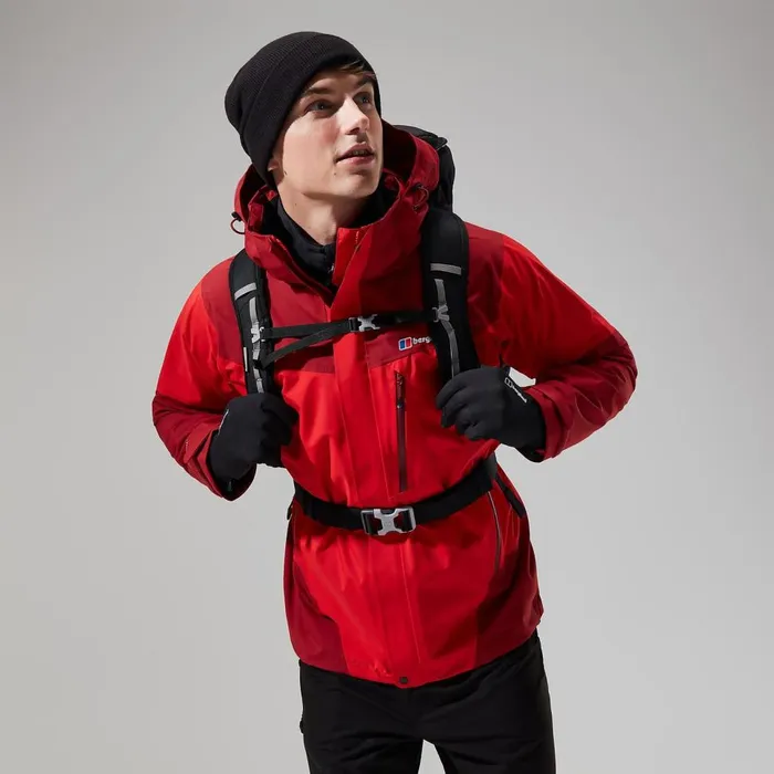 Waterproof Men Berghaus Arran Jacket 8211 RedDark Red