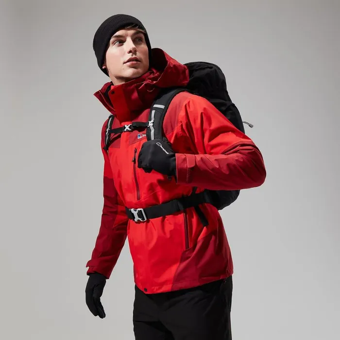 Waterproof Men Berghaus Arran Jacket 8211 RedDark Red