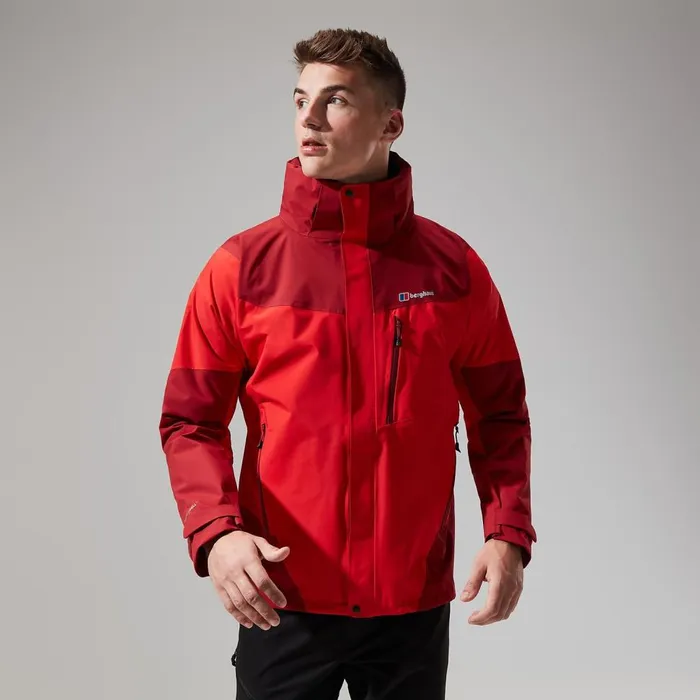 Waterproof Men Berghaus Arran Jacket 8211 RedDark Red