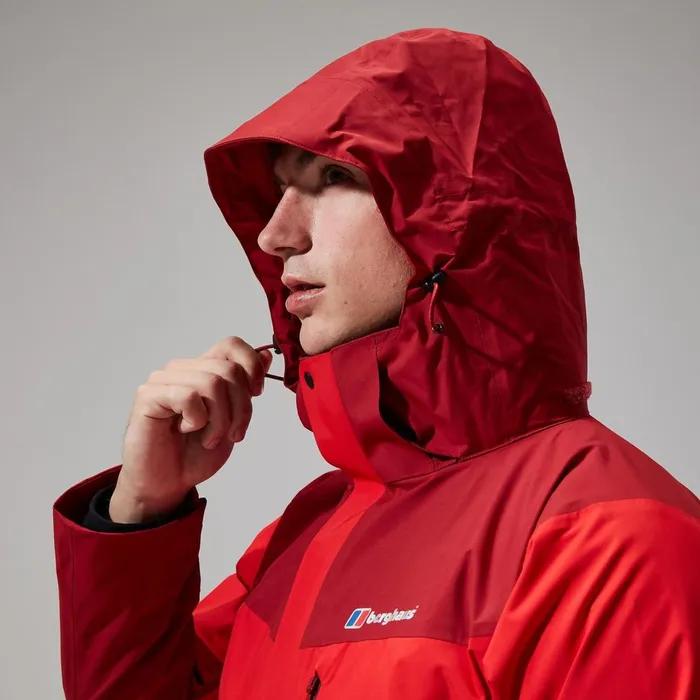 Waterproof Men Berghaus Arran Jacket 8211 RedDark Red