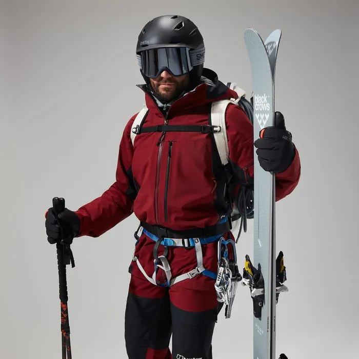 Waterproof Men Berghaus MTN Arete Descend GTX Jacket 8211 Dark RedBlack