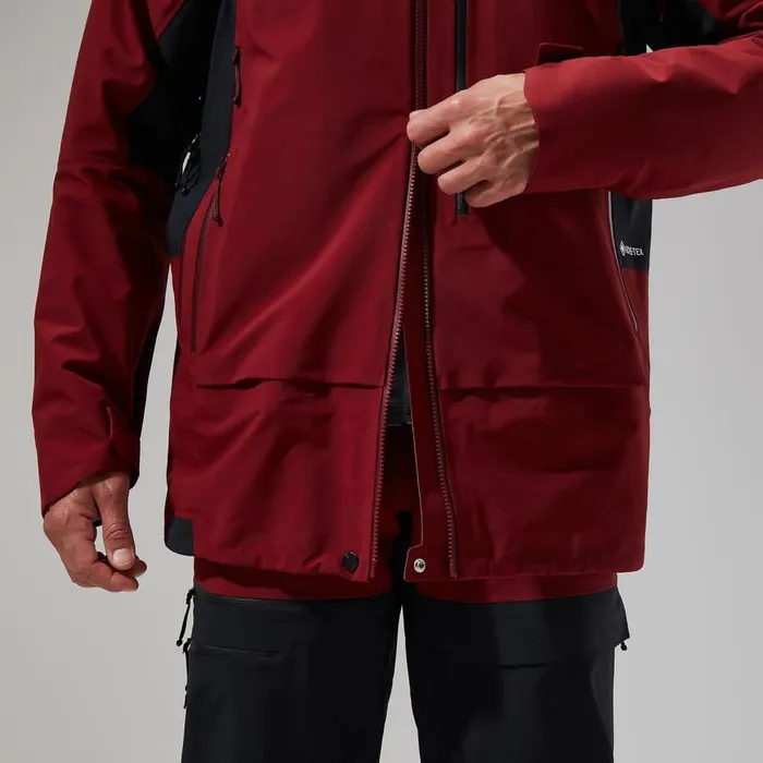Waterproof Men Berghaus MTN Arete Descend GTX Jacket 8211 Dark RedBlack