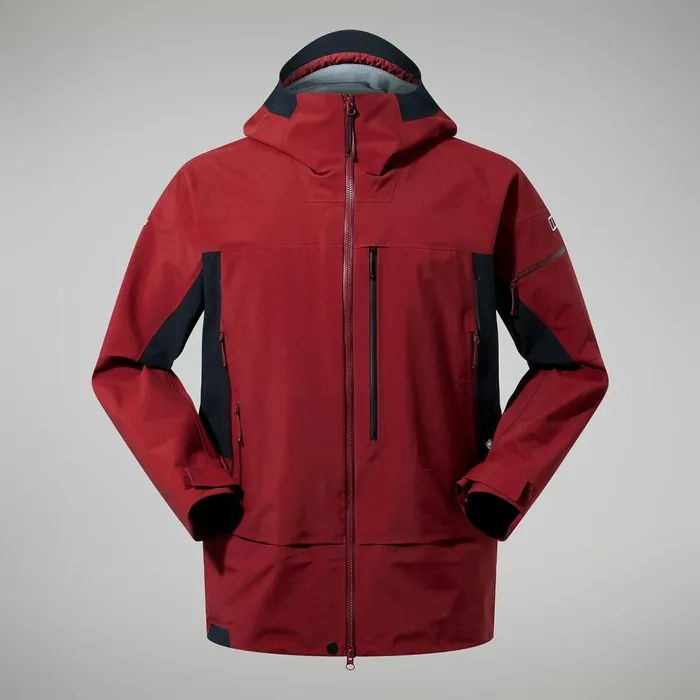 Waterproof Men Berghaus MTN Arete Descend GTX Jacket 8211 Dark RedBlack