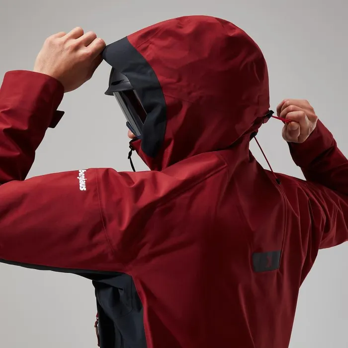 Waterproof Men Berghaus MTN Arete Descend GTX Jacket 8211 Dark RedBlack