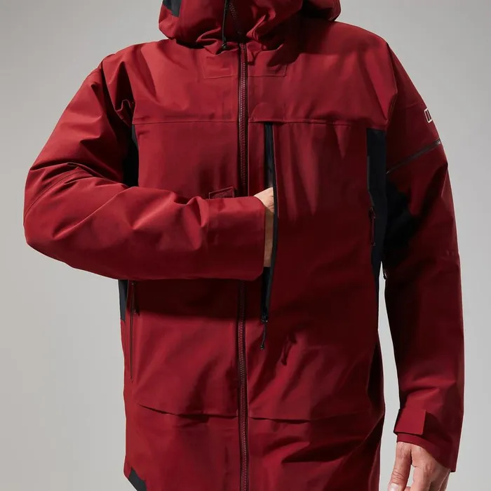 Waterproof Men Berghaus MTN Arete Descend GTX Jacket 8211 Dark RedBlack