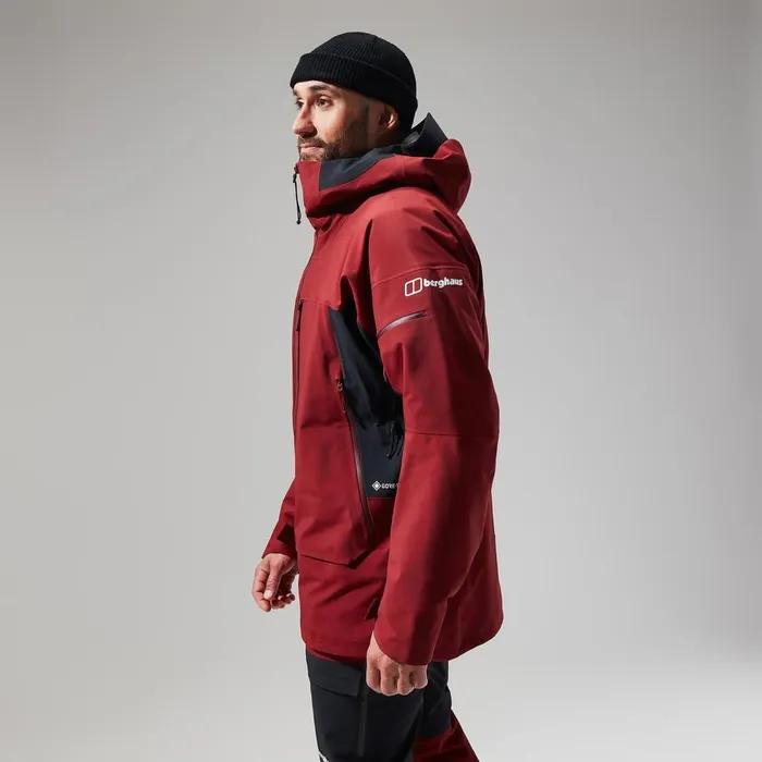 Waterproof Men Berghaus MTN Arete Descend GTX Jacket 8211 Dark RedBlack