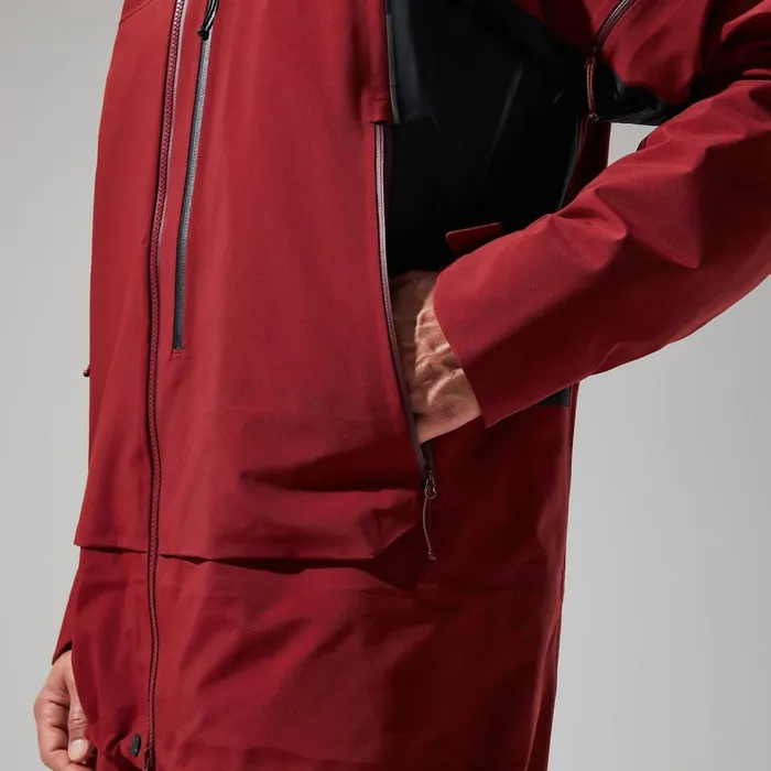 Waterproof Men Berghaus MTN Arete Descend GTX Jacket 8211 Dark RedBlack