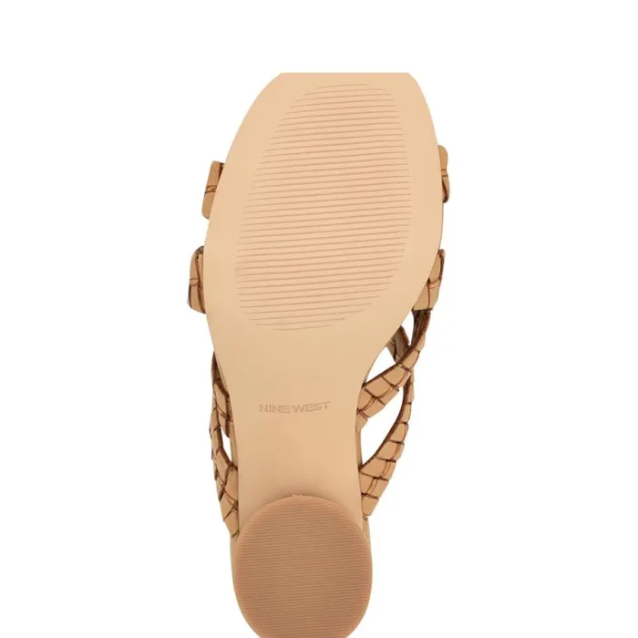 Wenea Strappy Heeled Slide Sandals Natural Women Nine West Sandals Wenea Strappy Heeled Slide Sandals Natural Women Nine West Sandals