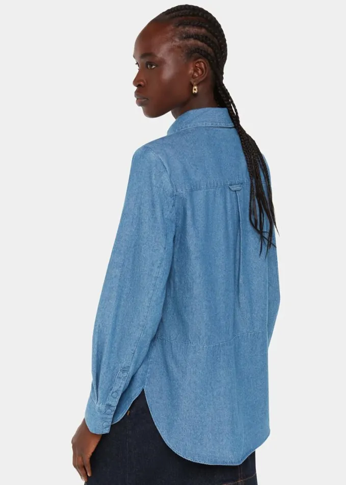 Whistles Hailey Denim Shirt Denim Women Tops