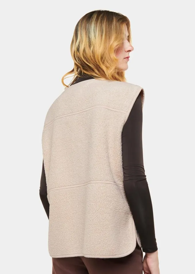 Whistles Josie Fleece Gilet Ivorymulti Women Coats and Jackets