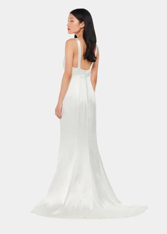 Whistles Lina Satin Wedding Dress Ivorymulti Women Dresses