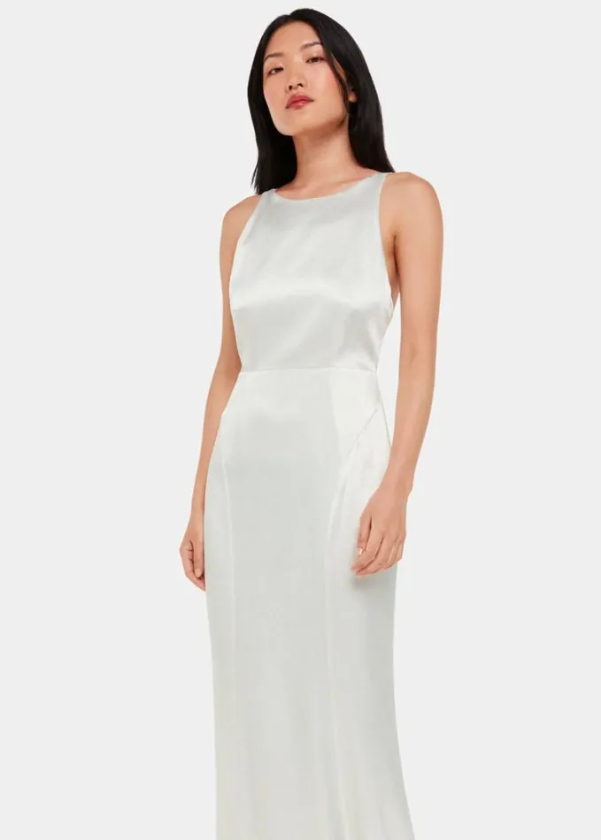 Whistles Lina Satin Wedding Dress Ivorymulti Women Dresses