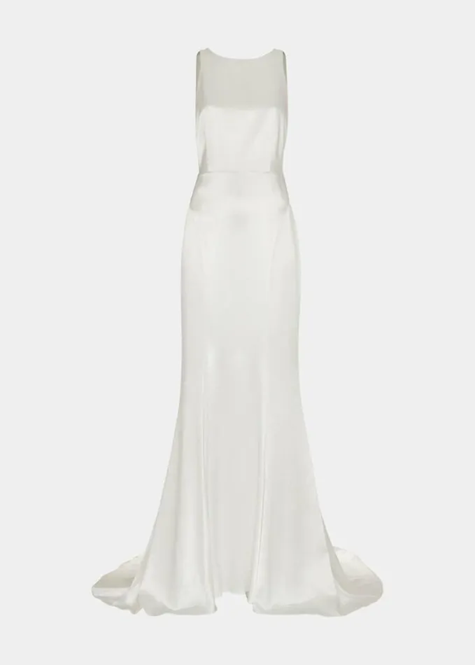 Whistles Lina Satin Wedding Dress Ivorymulti Women Dresses